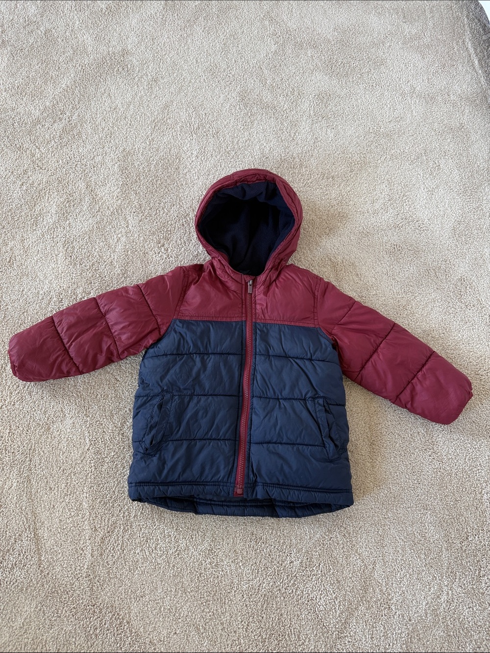 4T Puffer Jacket Old Navy Navy Maroon